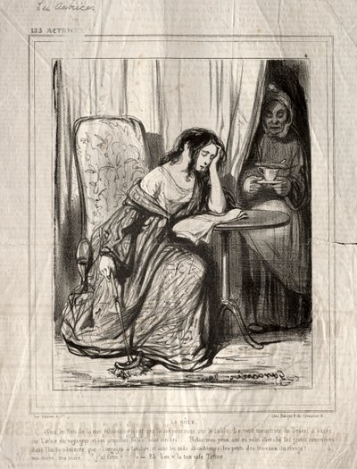 Les Actrices: Le Rôle, 1843 da Paul Gavarni