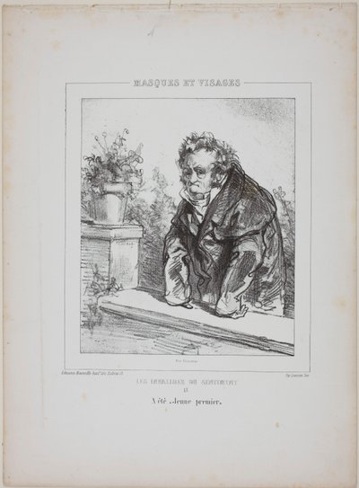 Les Invalides du Sentiment (Gli Invalidi del Sentimento): era un "giovane protagonista". da Paul Gavarni