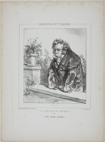Les Invalides du Sentiment (Gli Invalidi del Sentimento): era un "giovane protagonista". da Paul Gavarni