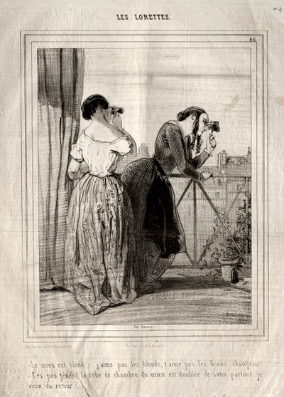 Les Lorettes, 1842 da Paul Gavarni