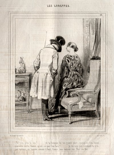 Les Lorettes, 1842 da Paul Gavarni