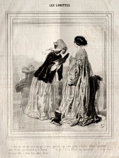 Les Lorettes, 1842 da Paul Gavarni