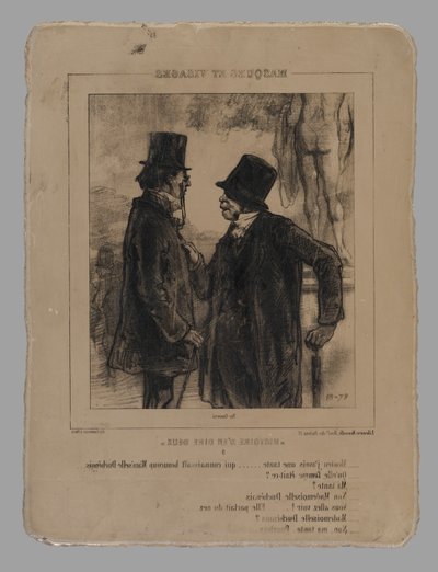 Pietra litografica per Mosieu, j da Paul Gavarni