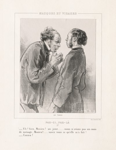 Masques et Visages: Par-ci, Par-la da Paul Gavarni