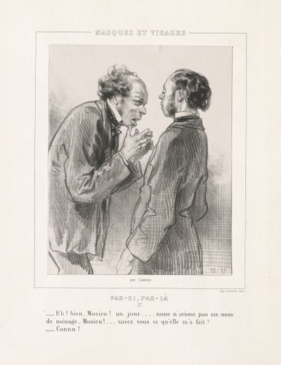 Masques et Visages: Par-ci, Par-la da Paul Gavarni