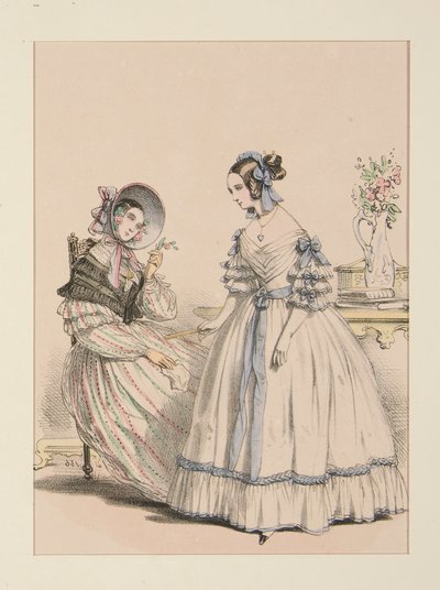 NOVEMBRE 1838. Abito in foulard di pelo di capra a righe perlate da Paul Gavarni