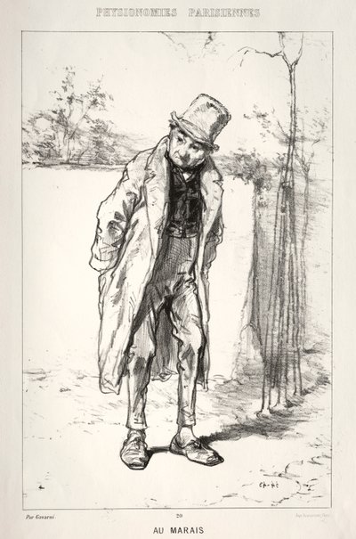 Fisionomie parigine: Au Marais, 1869 da Paul Gavarni