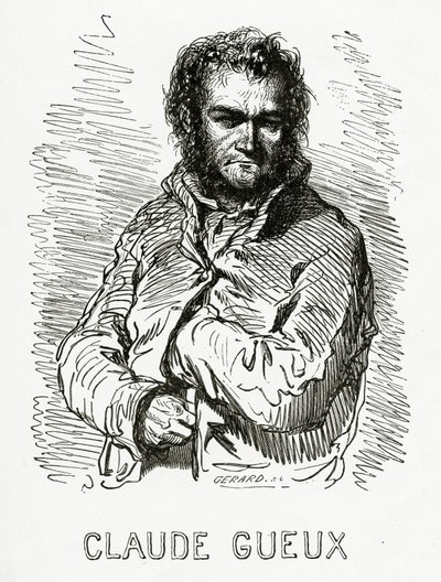 Ritratto di Claude Gueux da Paul Gavarni