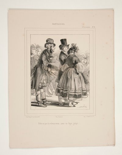 Prete un peu ta voleuse, vieux, pour un leger galop da Paul Gavarni
