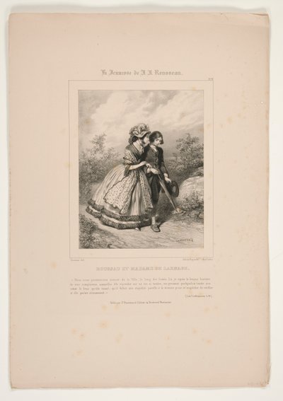 Rousseau e Madame de Larnage da Paul Gavarni