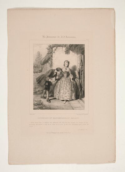 Rousseau e Mademoiselle Galley da Paul Gavarni