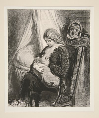 Scena di vita privata del facchino da Paul Gavarni