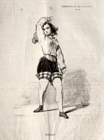 Souvenirs du Bal Chicard: Pistolet da Paul Gavarni