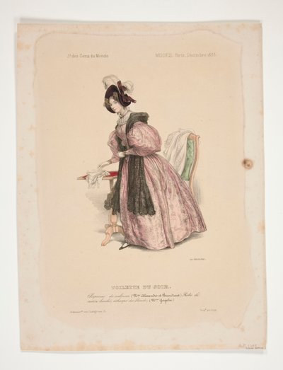 TOILETTE DU SOIR. Cappello di velluto da Paul Gavarni