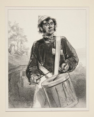 Tamburo del villaggio da Paul Gavarni