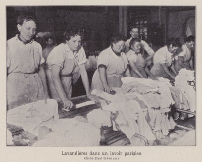 Lavandaie in una lavanderia a Parigi da Paul Géniaux