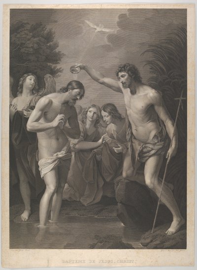Il battesimo di Cristo, San Giovanni Battista a destra e Cristo a sinistra da Paul Gleditsch
