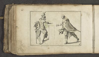 Due attori con sciabola e cappello piumato da Paul Göttich