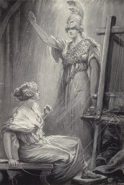 Atena e Aracne da Paul Hardy
