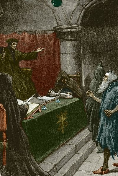 Inquisizione ed Espulsione degli Ebrei di Spagna: un Ebreo Spagnolo davanti al Grande Inquisitore intorno al 1492 al momento della pubblicazione del Decreto dell