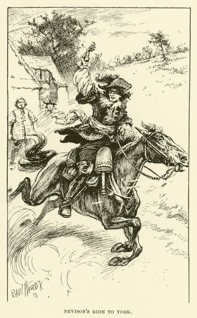 La corsa di Nevison a York (incisione) da Paul Hardy