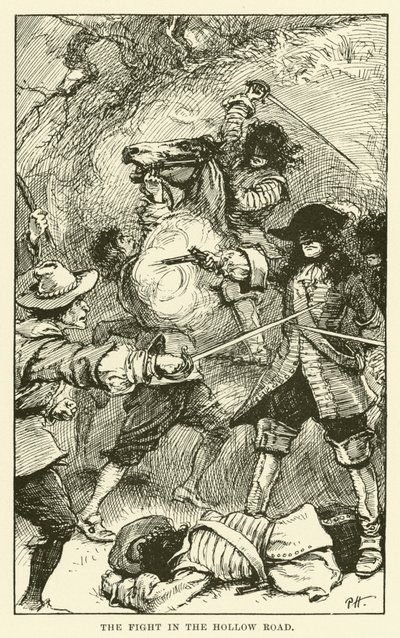 La lotta nella strada cava (incisione) da Paul Hardy
