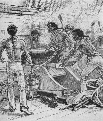 I Sovrani Reali Rimasero ai Loro Cannoni e Combatterono Come Demoni, 1902 da Paul Hardy