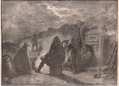 Washington a Valley Forge accanto al fuoco del campo da Paul Hardy