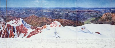 Vista panoramica della cima del Pelvoux nel Massiccio degli Ecrins, Alpi francesi da Paul Helbronner