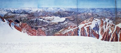 Veduta panoramica della cima del Pelvoux nel Massiccio degli Ecrins, Alpi francesi da Paul Helbronner