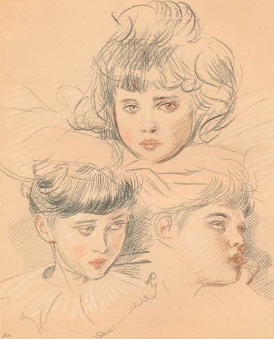 Schizzo per un ritratto di bambini, c1897 da Paul Helleu