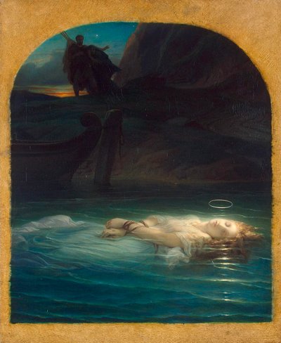 Martire cristiano annegato nel Tevere durante il regno di Diocleziano, 1853 da Paul Delaroche