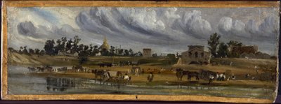 Sponde della Senna alla barrière de la Cunette, vicino al Champ-de-Mars (1820), nel 1820 da Paul Huet