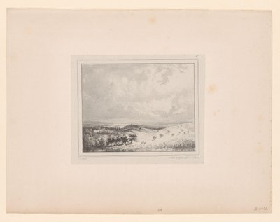 Paesaggio collinare alla luce del sole da Paul Huet