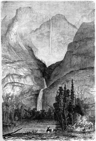 Cascate di Yosemite, California da Paul Huet