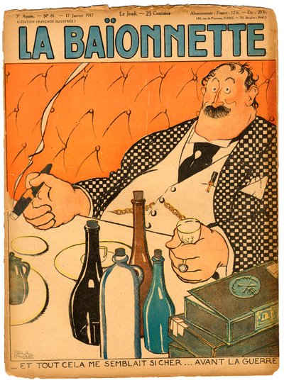 Copertina di "La Baionnette", satirico a colori da Paul Iribe