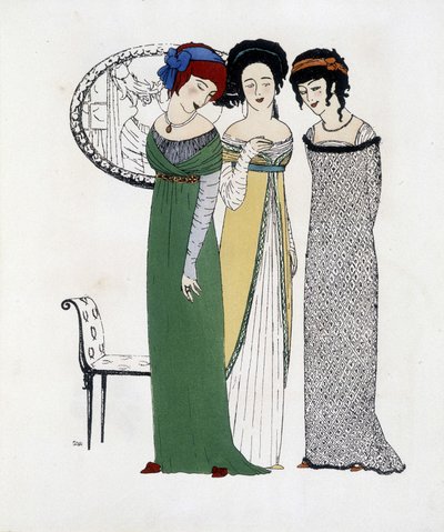 Creazione di Paul Poiret da "Les Dresses de Paul Poiret", disegno di Paul Iribe. 1908 da Paul Iribe