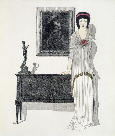 Creazione di Paul Poiret da Les Dresses de Paul Poiret, disegno di Paul Iribe. 1908 da Paul Iribe
