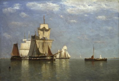 Navi ancorate al largo di Flushing, 1869 da Paul Jean Clays