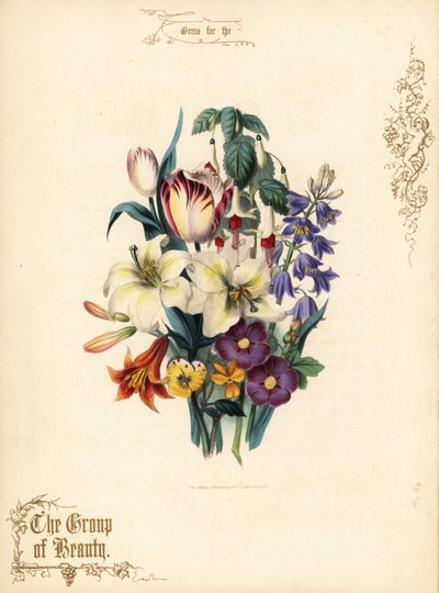 Bouquet di gigli, tulipano, fucsia, giglio tigrato da Paul Jerrard