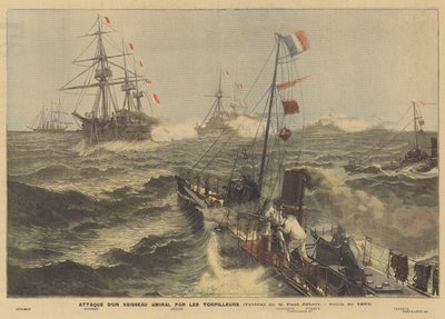 Attacco a una nave ammiraglia da parte di torpediniere da Paul Jobert