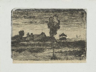Paesaggio con pagliaio da Paul Joseph Constantin Gabriel
