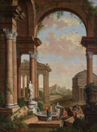 Paesaggio con rovine romane da Paul Joseph de Cock