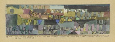 Ah, come il mio dolore è ancora esacerbato quando non ti degni nemmeno di sospettare le emozioni del mio cuore da Paul Klee
