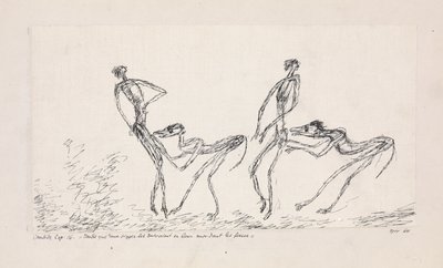 Candido, capitolo 16. Mentre due scimmie li seguivano mordendogli le natiche, 1911 da Paul Klee