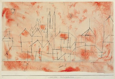 Città con cattedrale gotica, 1925 da Paul Klee