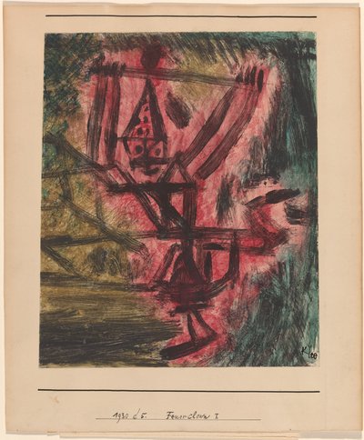 Feuer Clown I (Clown di fuoco) da Paul Klee