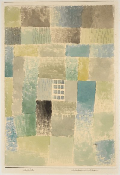Prima casa di un insediamento, 1926 da Paul Klee