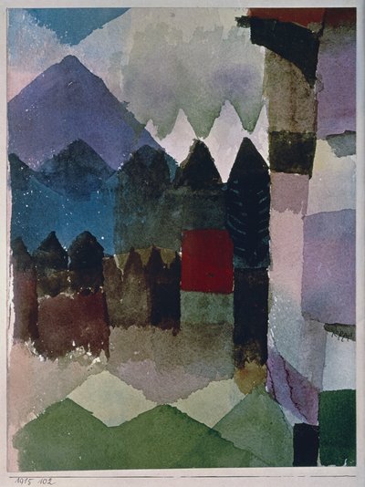 Vento di Föhn nel giardino di Franz Marc da Paul Klee