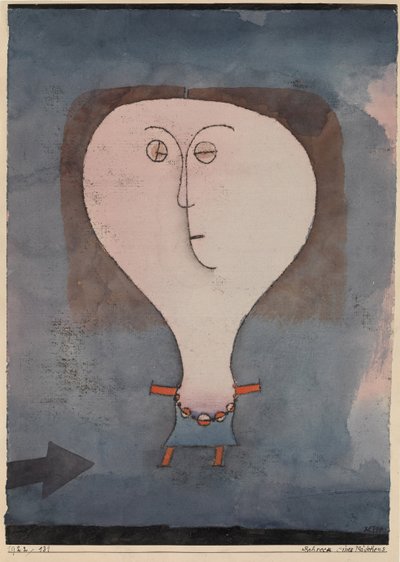 Paura di una ragazza, 1922 da Paul Klee